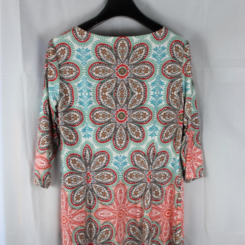 london style collection print mid- dress
